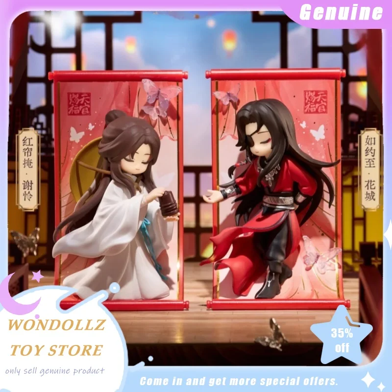 

Genuine Heaven Official'S Blessing Towards The Splendid Scroll Series Blind Box Kawaii Anime Peripherals Desktop Ornament Gift