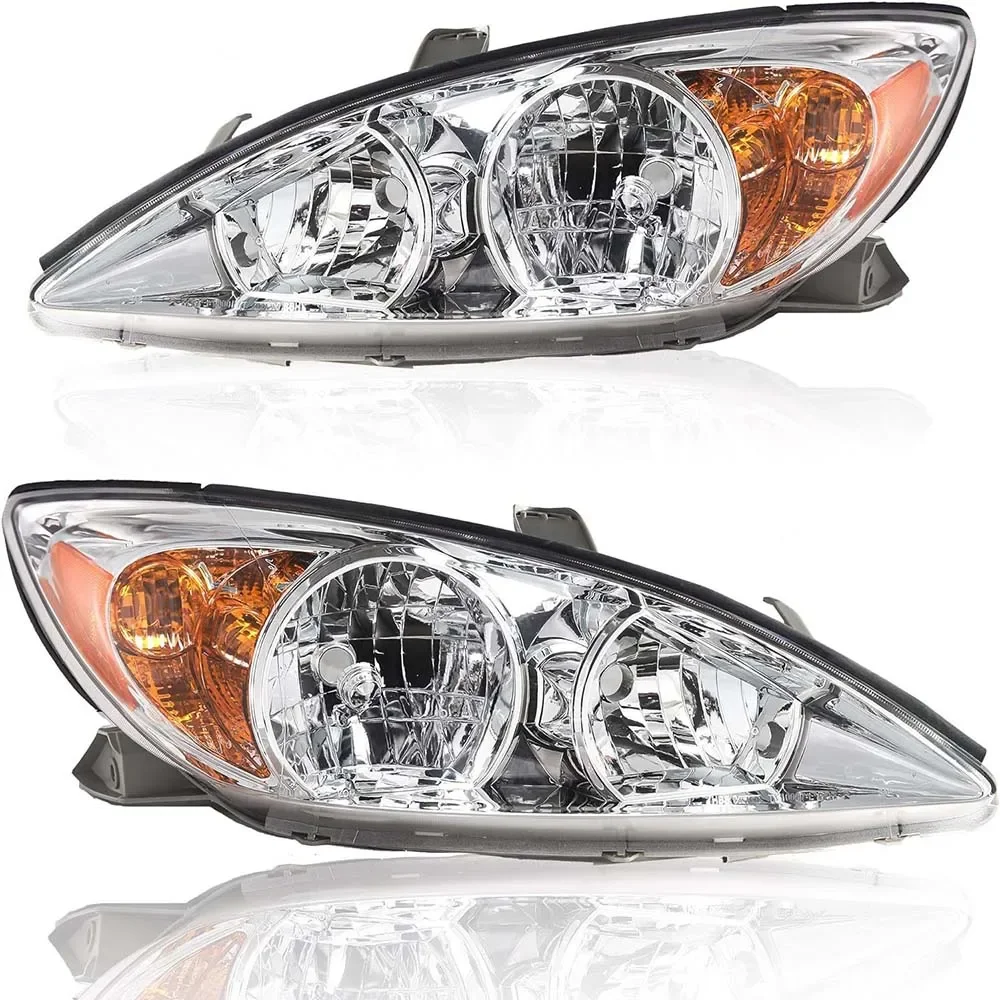 2 Piece Headlight Head Light for Toyota Camry 2002 2003 2004 Without Lamp