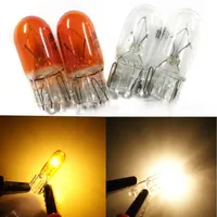 2Pcs Car Glass T15 W16W Halogen Bulb Interior Light Automotive White/Amber Clear 12V