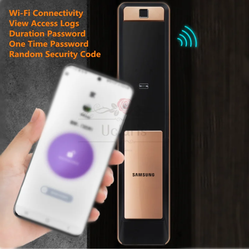 Samsung Smart Digital Fingerprint Lock SHP-P72 Home Automatic Push Pull Handle Anti-theft Door Electronic Password Doorlock