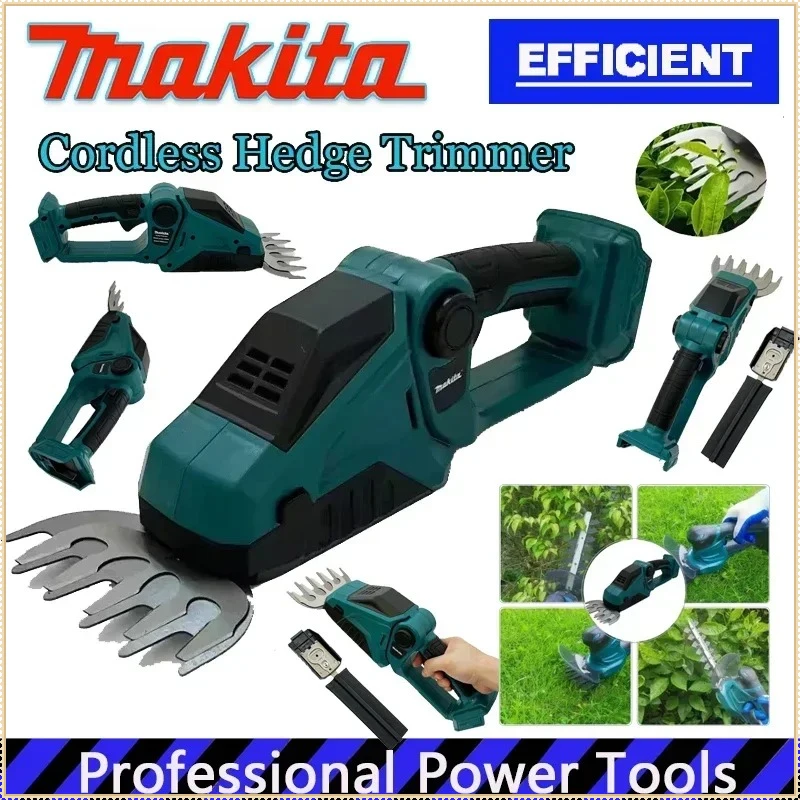 

Аккумуляторный кусторез Makita 2-в-1: мини-ножницы для травы и кустарников, ручной электрический триммер для сада, электроинструмент