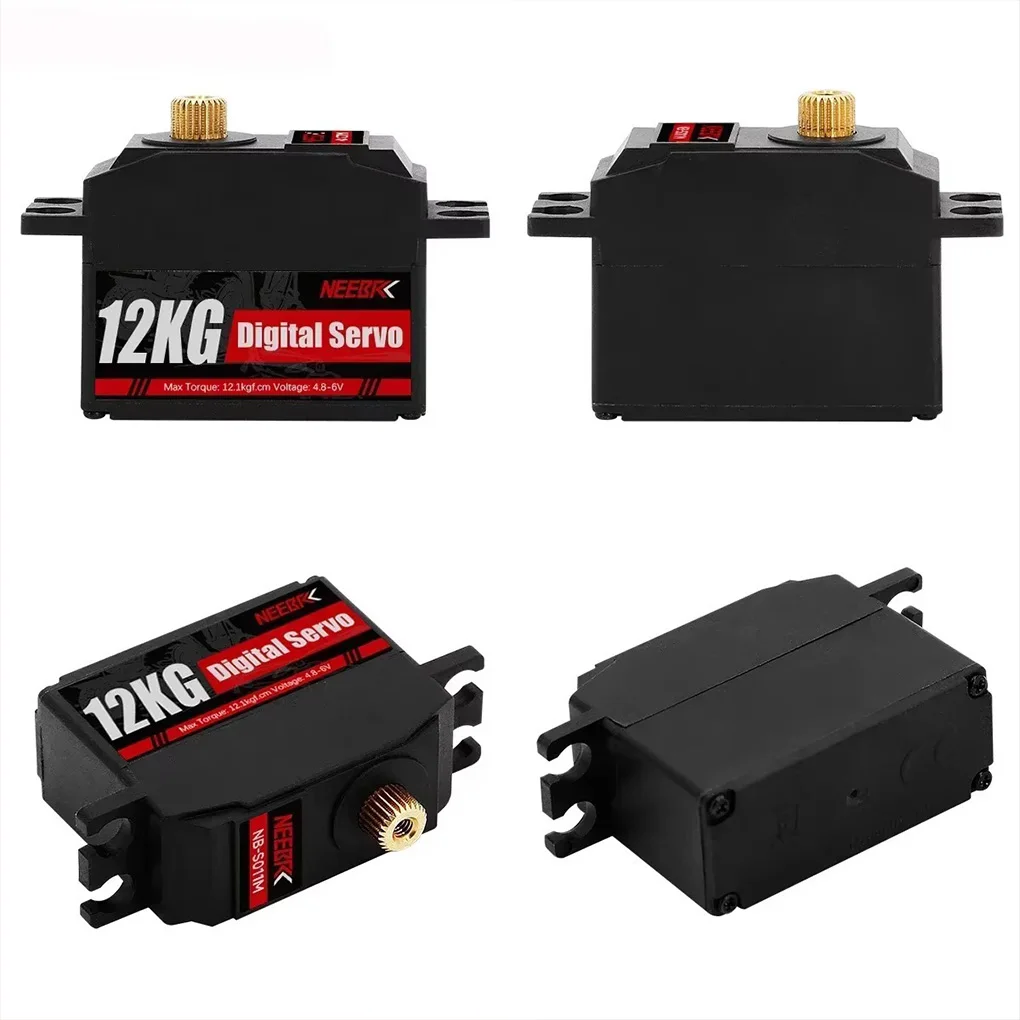 Servo de alto par de perfil bajo resistente al agua con engranaje de Metal de 12KG para 1/10 1/12 RC coche trepador helicóptero avión TRX4 WPL MN99S MN128