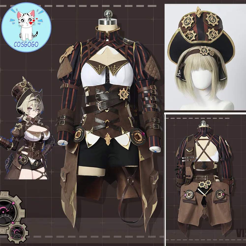 COSGOGO [Customized] Anime Honkai Impact 3rd Vill-V Cosplay Costume Uniform Halloween Carnival Party Outfit WOMEN Suit Game