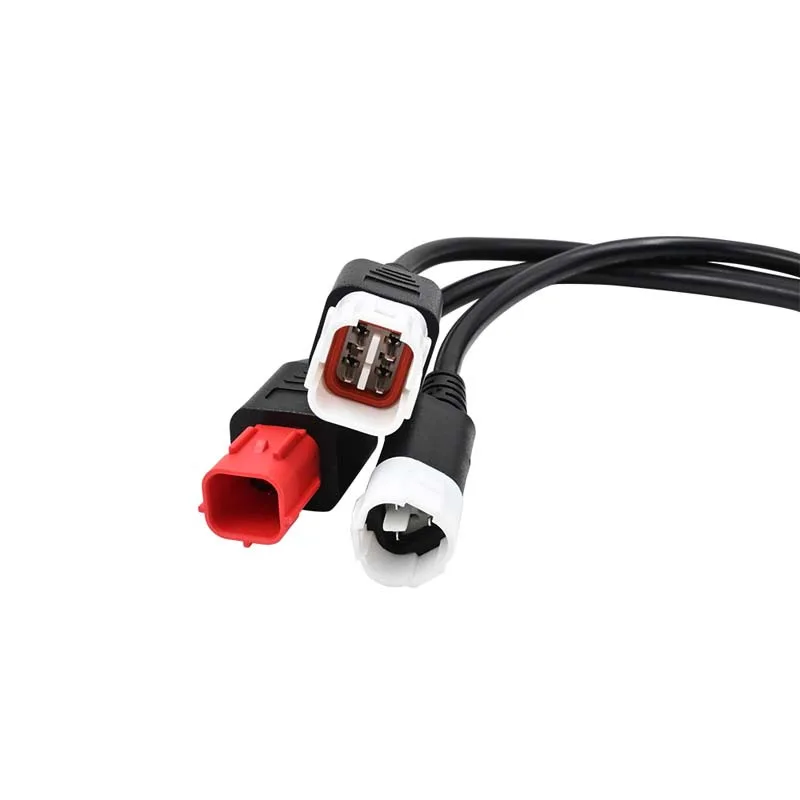 Newest 3 IN 1 for Yamaha 3pin 4pin and Honda 6pin OBD2 Motorcycle Diagnostic Connector Cable Adapter OBD 2 Motor Extension cable