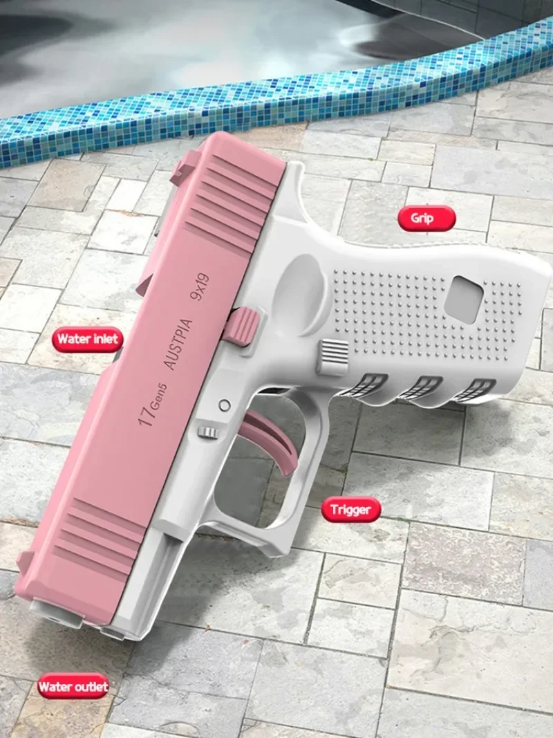 Summer Water Gun non Electric Pistol High-pressure Full Automatic Shooting Water Beach Toy Gun For kid Children Boys Girls Adult