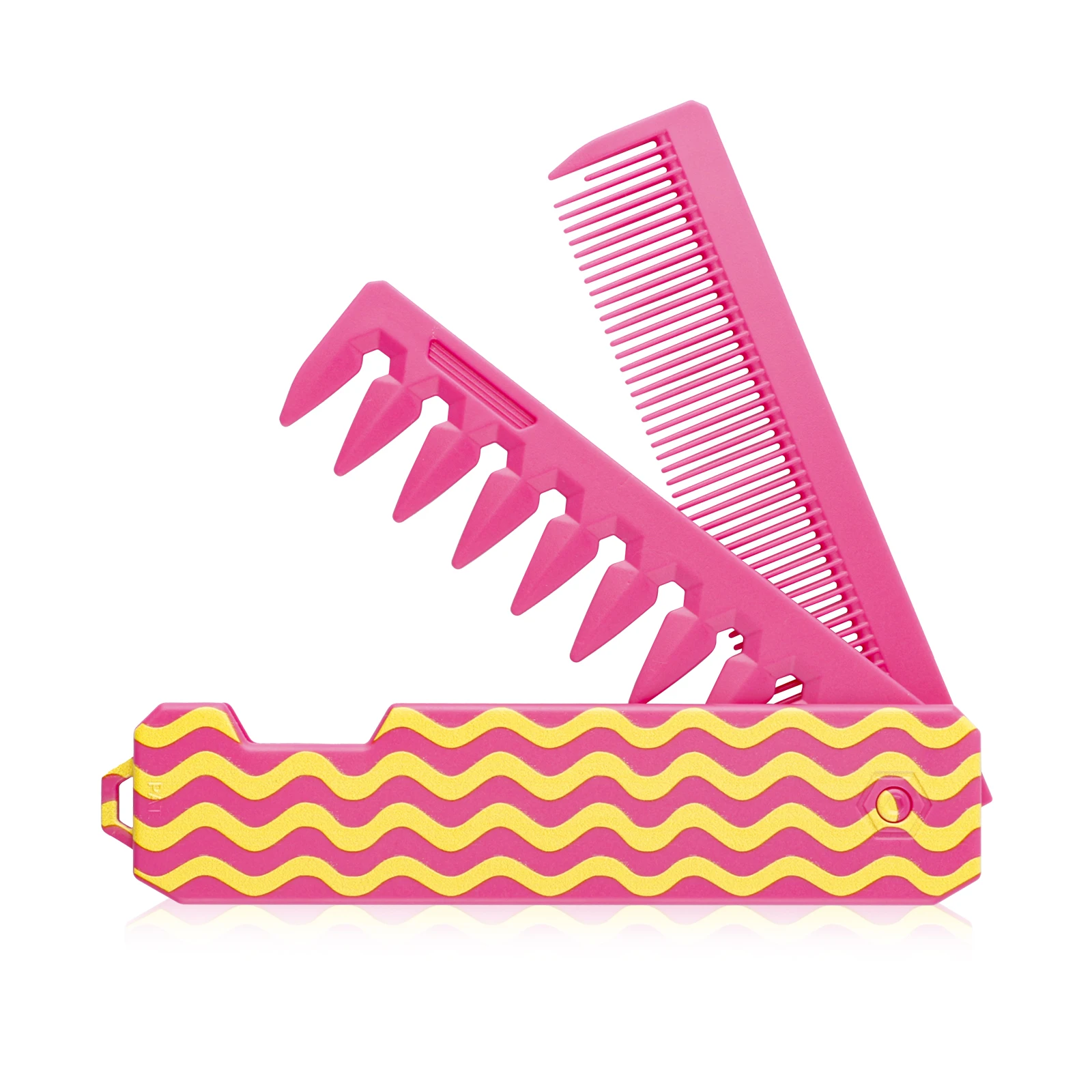 Nieuwe 1/2/3 in 1 Pocket Opvouwbare Kammen Plastic Grove Olie Hoofd Kam Baard Kammen Kapper tondeuse Kam Salon Haar Styling Tools - afbeelding 1