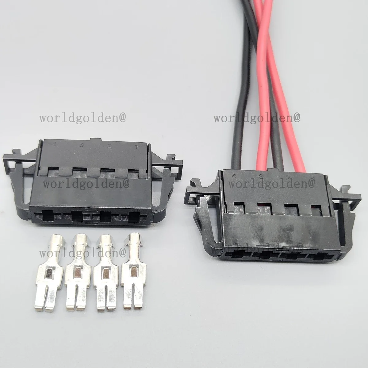 4P Blower Motor Resistor Female Plug 1J0 972 754 car connector for VW Audi Seat Skoda Auto Harness Repair
