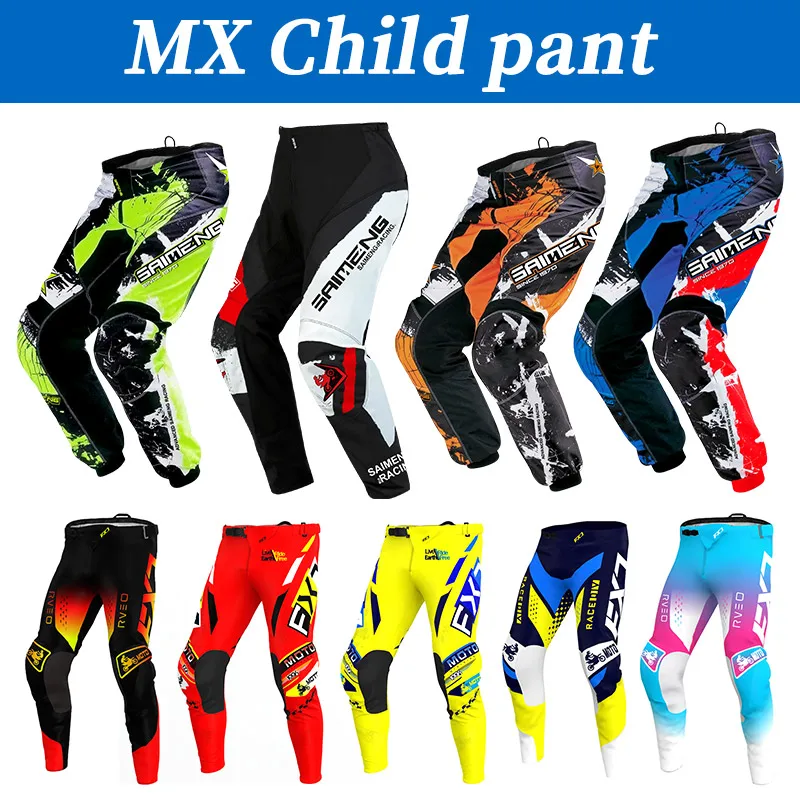 

motocross Pants racing Youth child children's clothing kids Enduro Motorcycle boy girl clothes Motorbike