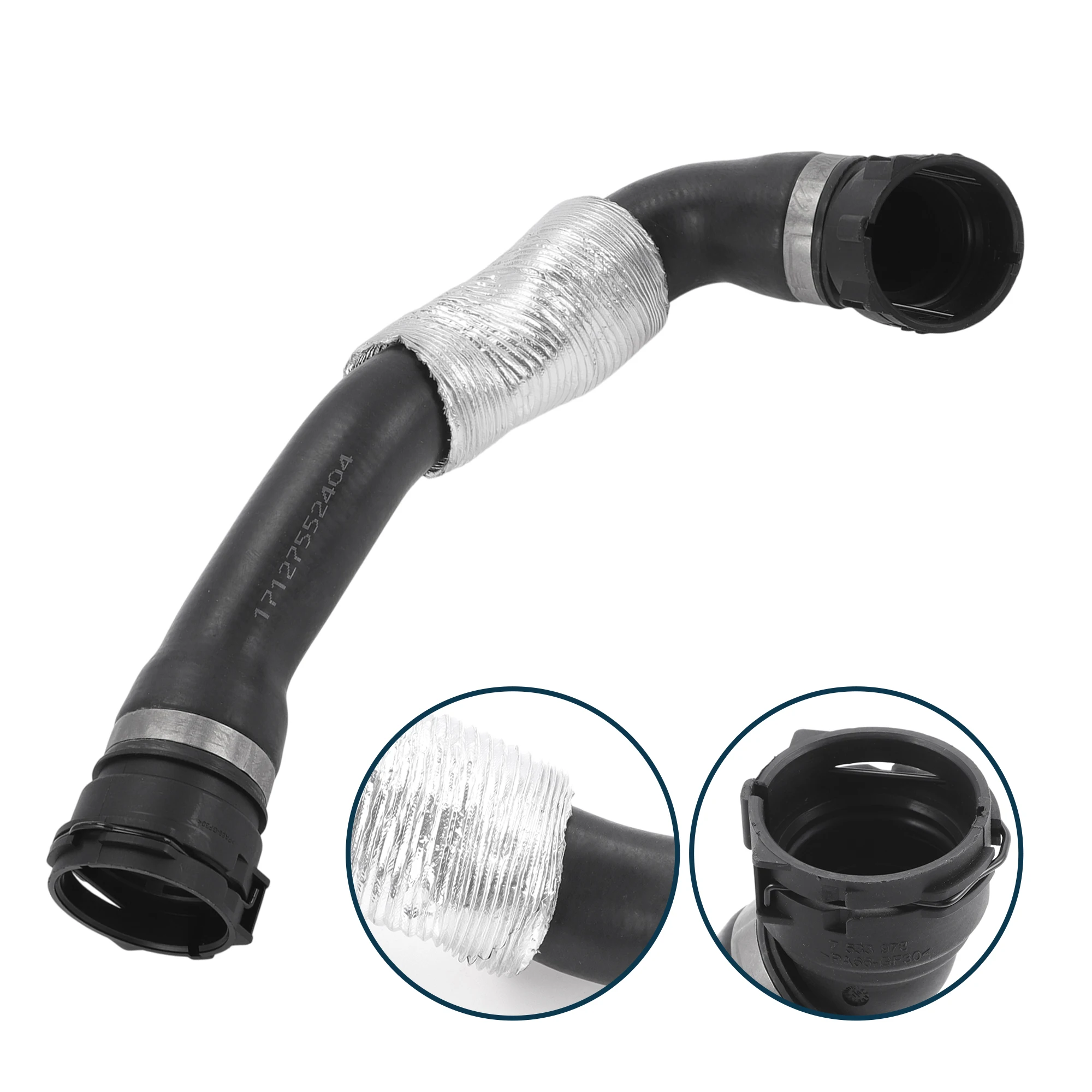 

UXCELL Radiator Hose Heater Hose No.17127552404 for BMW 1 Series 2006-2013 Rubber Coolant Pipe Black 1 Pc
