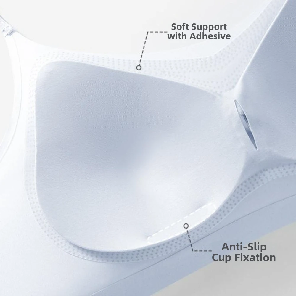 

Fashion Thin Ice Silk Wireless V Bra Traceless Shockproof Seamless Bras Lingerie Comfortable Brassiere for Women Yoga