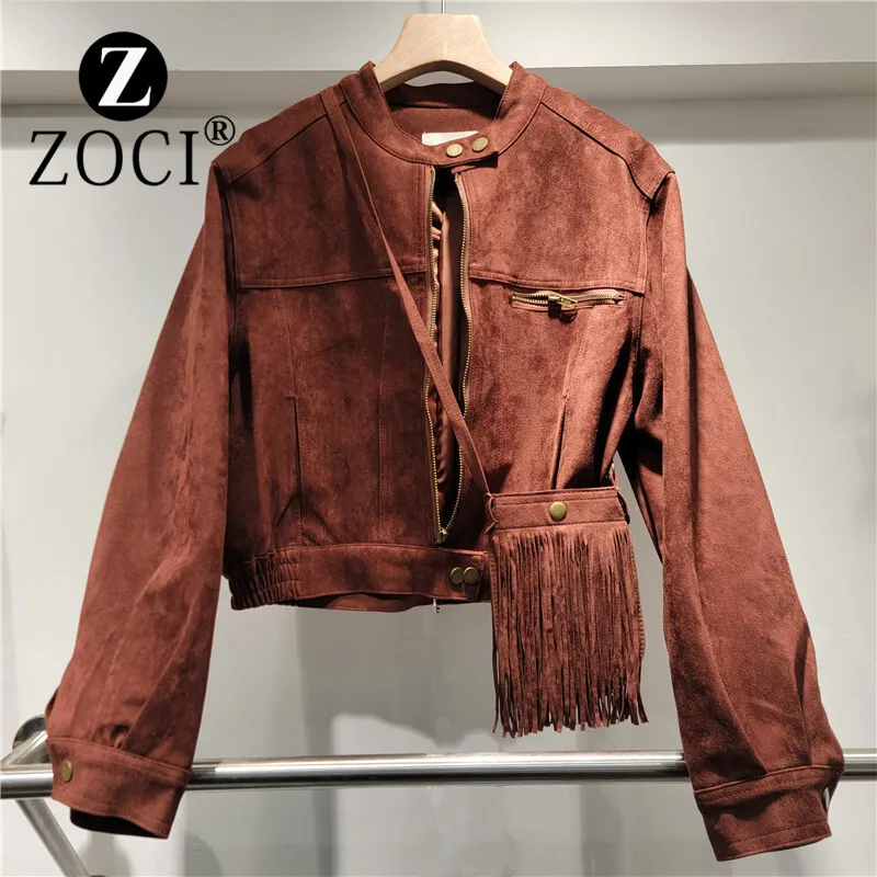 [ZOCI] Niche Design, Age Reducing Beauty, Western-style Short Style Deer Fur Coat, Women's Autumn Casual Jacket Top