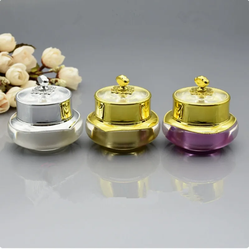 Empty Eye Face Cream Jar Body Lotion Packaging Bottle Travel Acrylic 5g 10g 15g Container Cosmetic Makeup Emulsion Sub-bottle