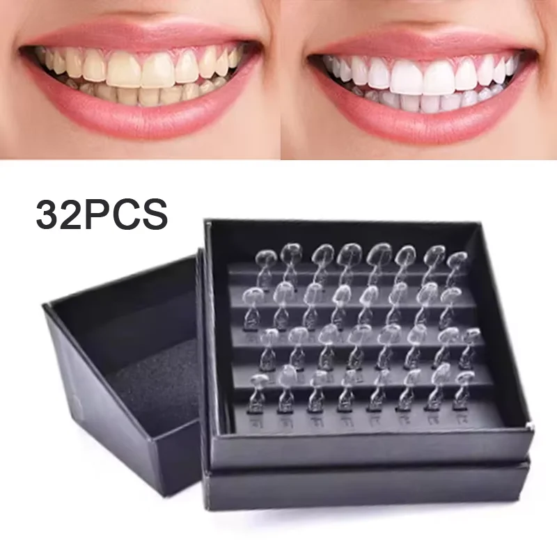 32Pcs/Box Dental Veneer Mould Kit Composite Resin Veneers Mold Light Cure Autoclave Anterior Front Teeth Whitening Dentist Tools