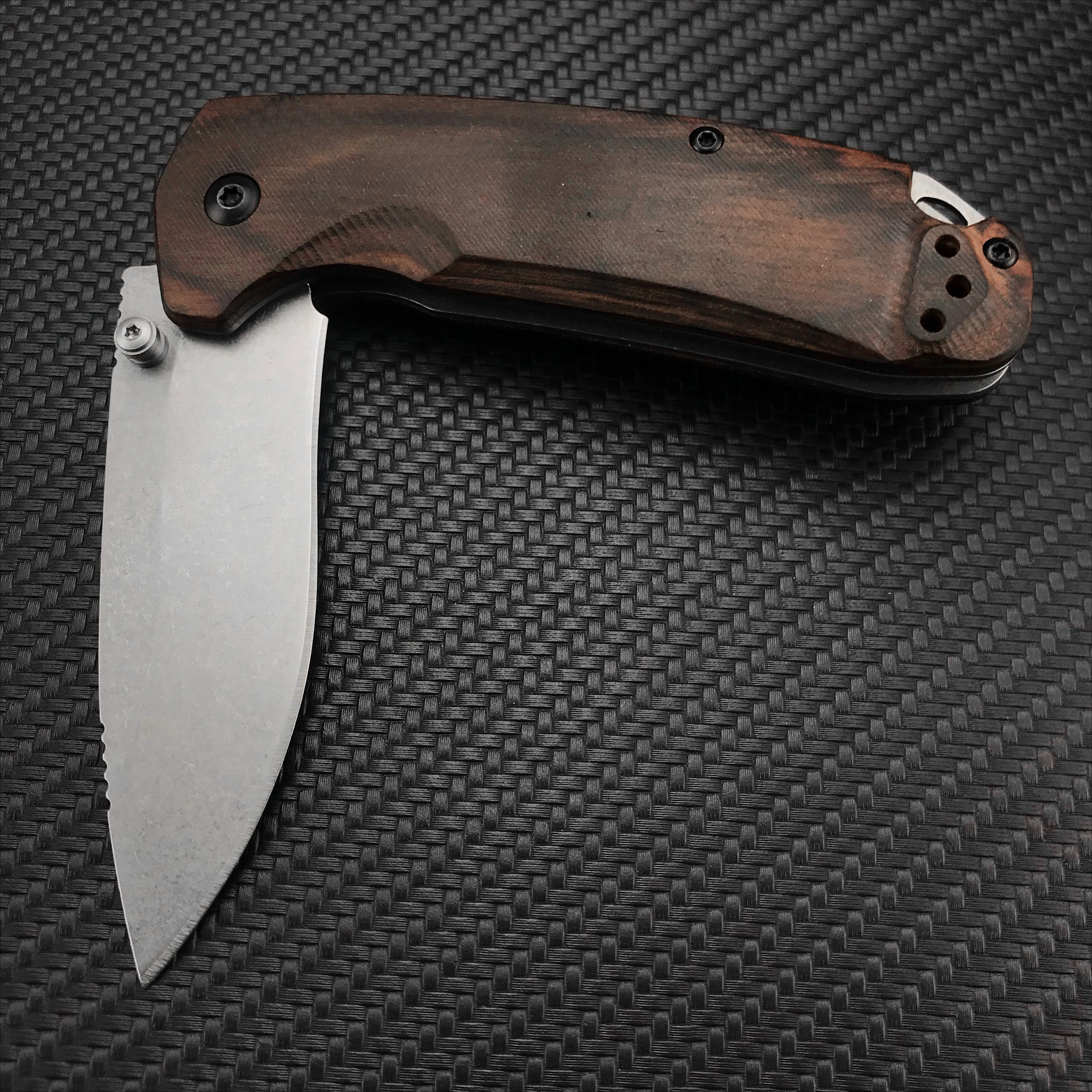 Portable 15031 Folding Knife Wooden Handle Climbing Camping Hiking Multi-functional Jungle Exploration Practical EDC Tool