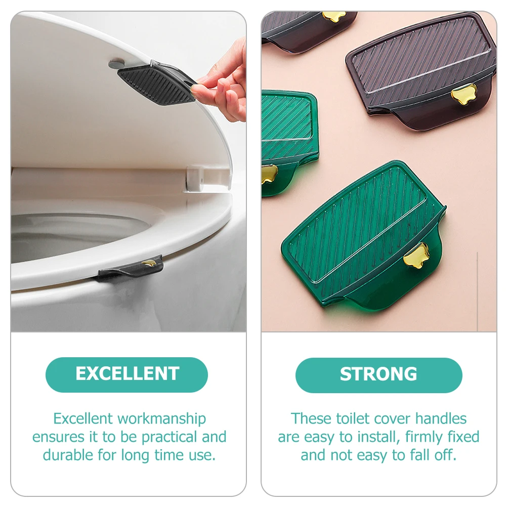 

4Sets Durable Toilet Seat Cover Lifters Practical Lid Lifter Easy to Carry Avoid Touching Dirty Seats Lavatory Cover Lifters