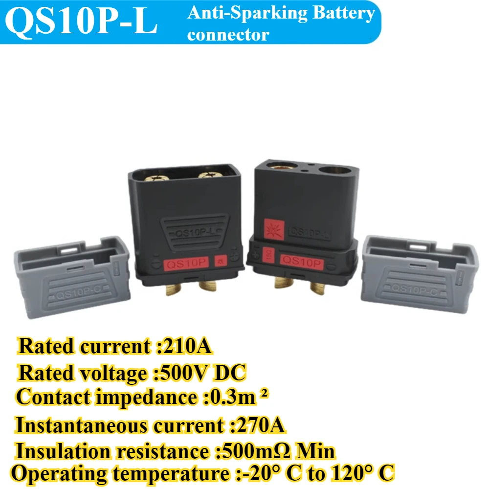 

1/3/5Pcs QS10P-L Battery Connector Anti-ignition Electric Vehicle Battery Terminal 210A QS10P-L Male Female Power Charging Plug