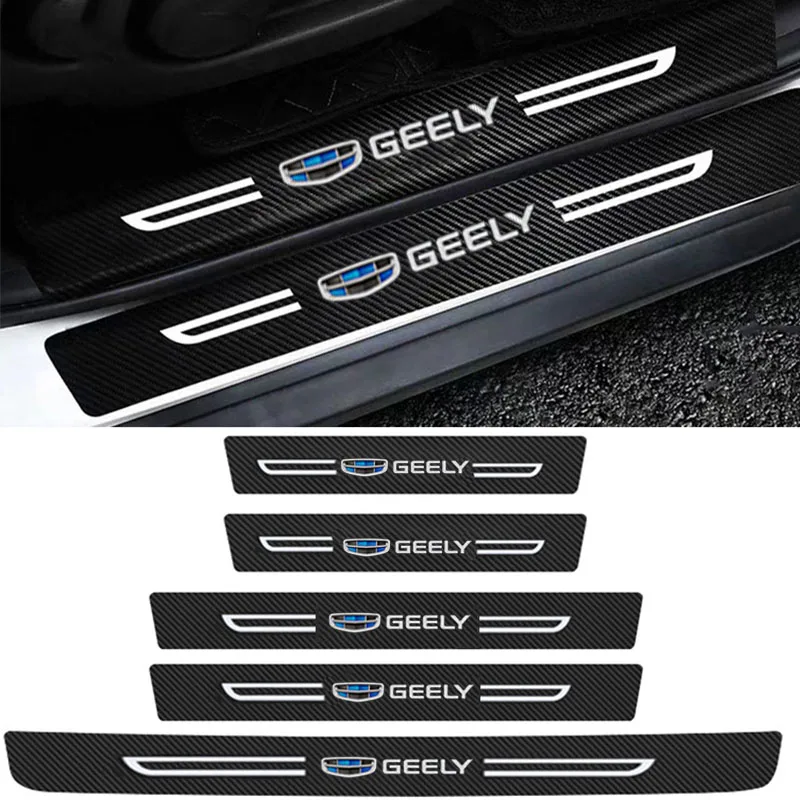 Car Interior Door Sill Trunk Threshold Stickers Protective Film for Geely SX11 FY11 MK GC6 Emgrand GC4 GC5 EC7 CK2 Binyue Boyue