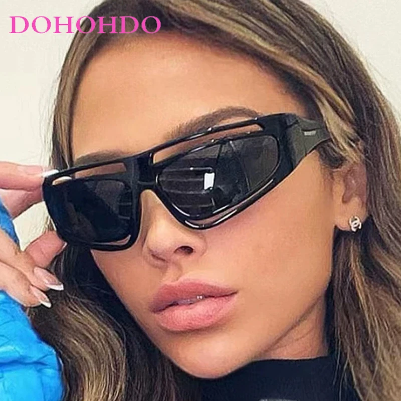 

Y2K Hollow Out Luxury One Piece Sunglasses Women Brand Designer Punk Sports Sun Glasses Men Goggle UV400 Fashion Cycling Eyewear