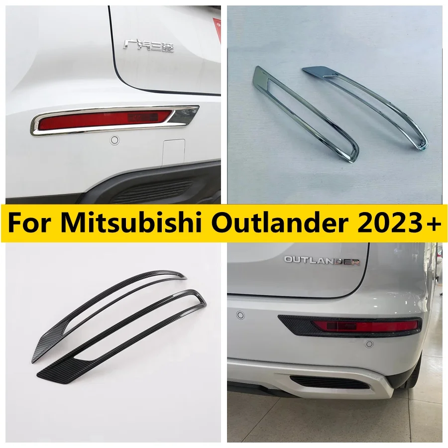 

ABS Chrome Rear Fog Light Lamp Cover Trim For Mitsubishi Outlander 2023 2024 Foglight Bezel Decoration Accessories Car Styling