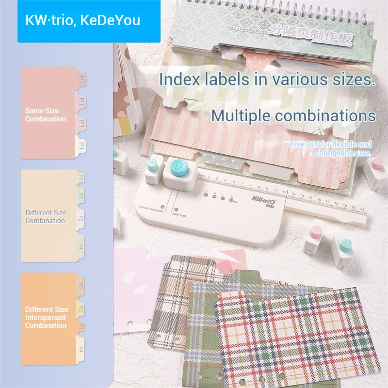 Creatore di divisori creativi Separatore di fogli sciolti Etichette Puncher Strumento fatto da sé Divisori per linguette portatili multiuso Strumento per la creazione
