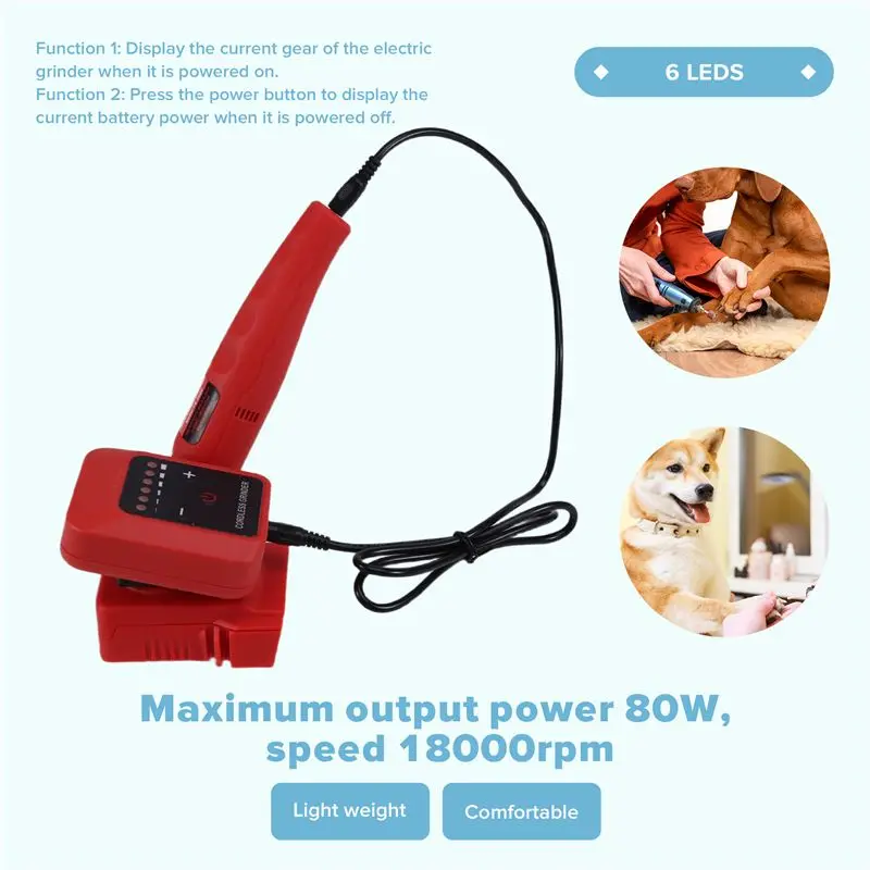 ABLA-Electric Grinder For Speed Adjustment Electric Grinder 18-21Vbattery Interface Small Electric Drill