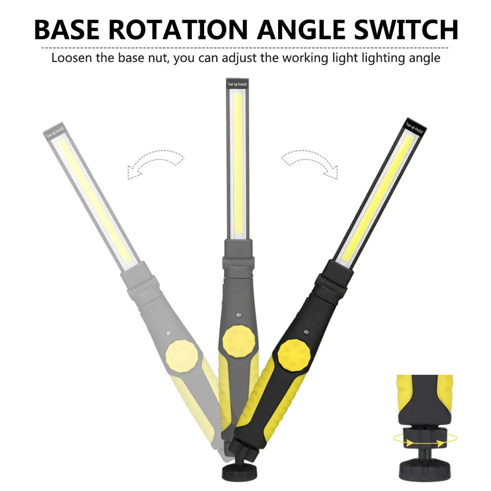 COB مصباح ليد جيب IP44 مقاوم للماء التفتيش COB مصباح يدوي USB شحن إصلاح السيارات أضواء العمل للاستخدام في التخييم في الهواء الطلق