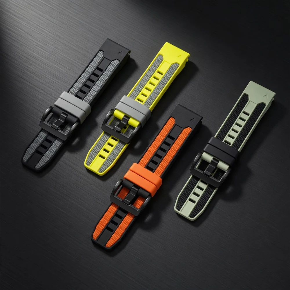 26/22mm Silicone Band For Garmin Fenix 9 Pro Solar Quick Fit Strap Tactix 8/Epix Pro/Descent/Fenix 8 7x 6 6x PRO 5x puls Correa