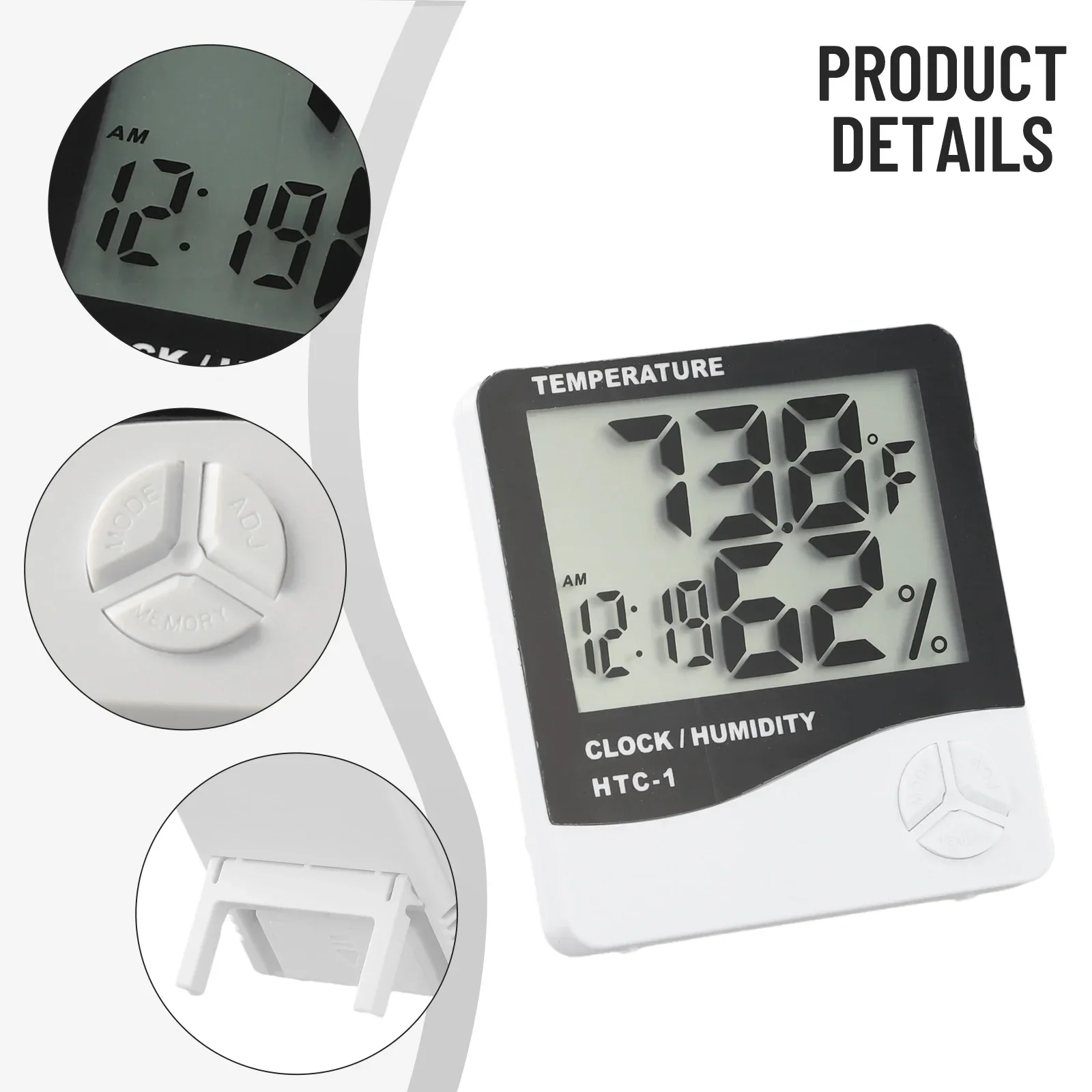 HTC-1 Digital Home Indoor Temperature Humidity Meter LCD Digital Thermometer Hygrometer Sensor Gauge Weather Station