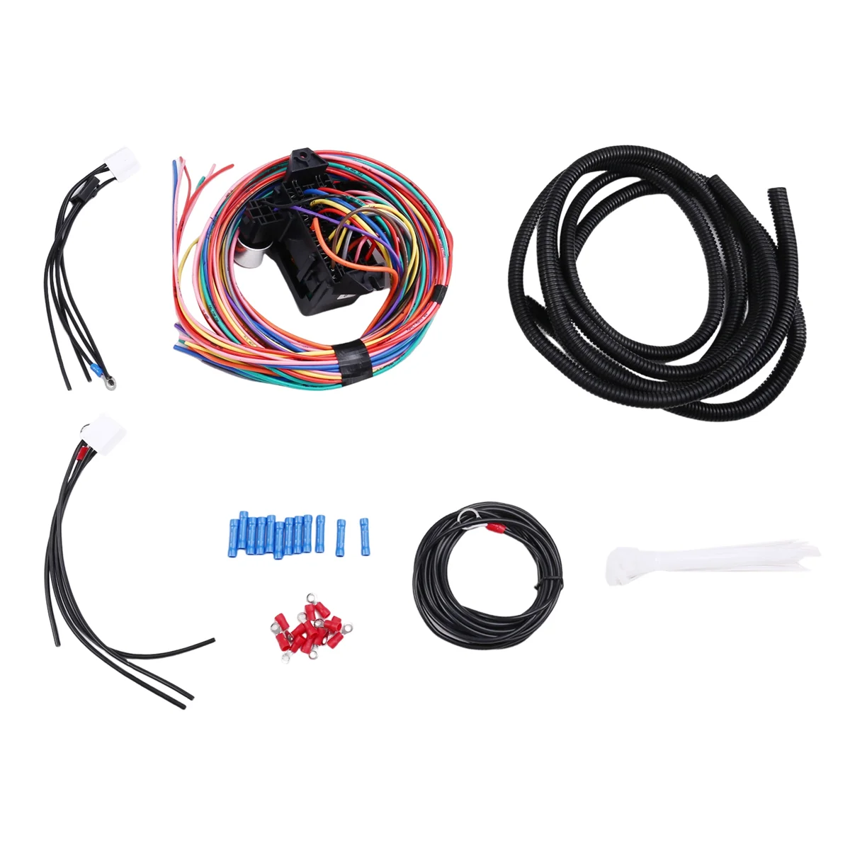 

14 Circuit Wiring Harness Kit Car Modification Circuit for Chevy Ford Chrysler Mopar Muscle Car Electrical Wire Harness