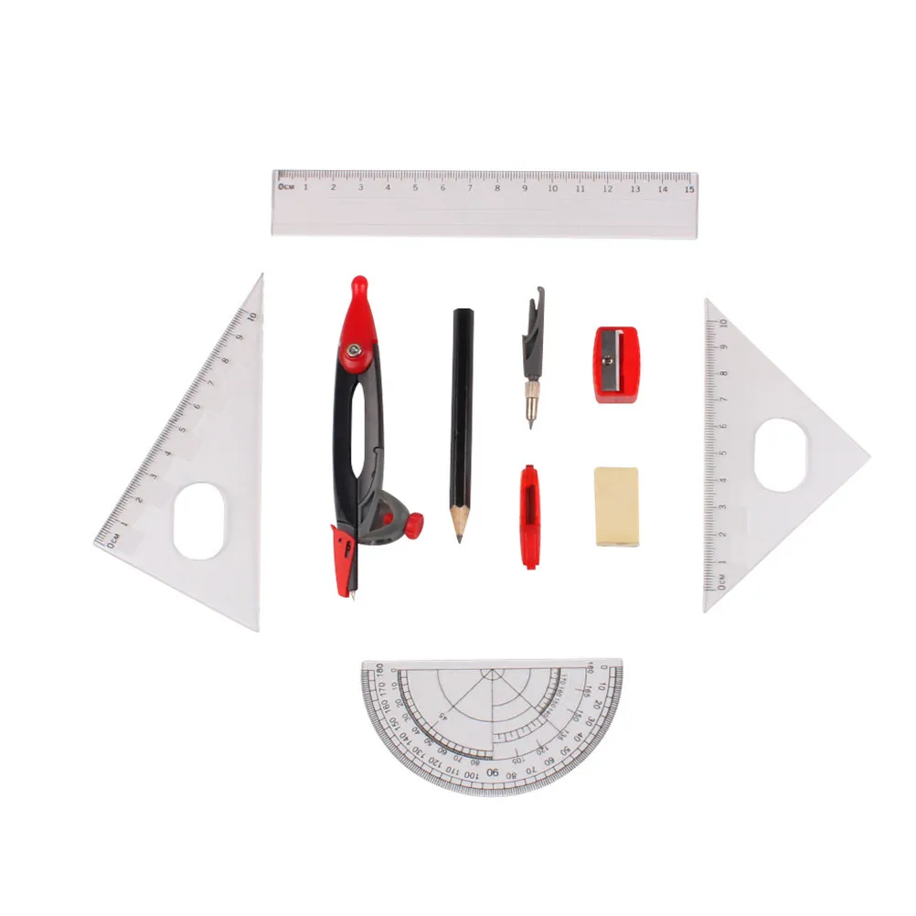 

1Set Reliable Compasses Set Made for Durability Smooth Operation Drawing Tool for Students School Office Teaching Use