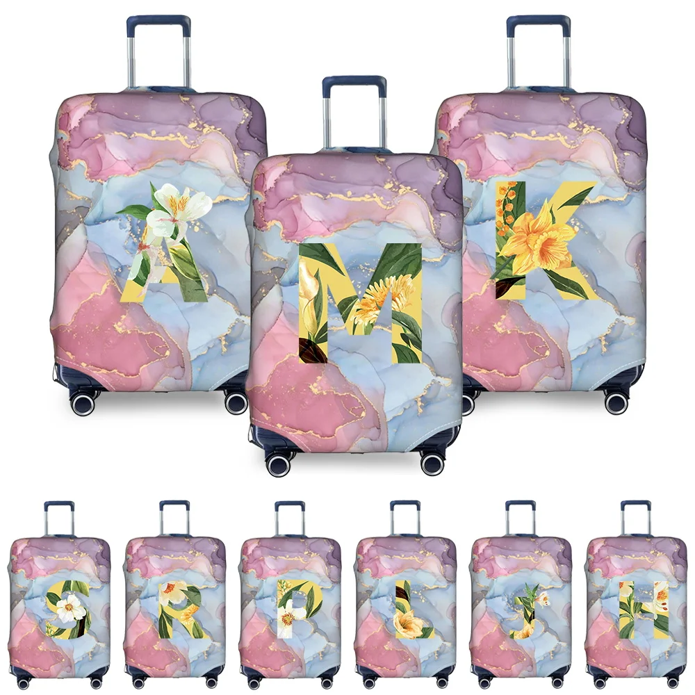 

Luggage Cover Stretch Fabric Suitcase Protector Baggage Dust Case Cover Printing Floral Suitable 18-32 Inch Suitcase Case