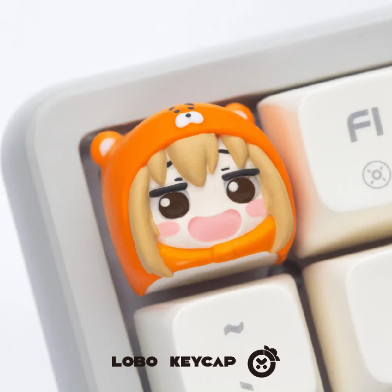 

Lobo Keycap Himouto Umaruchan Kawaii Doma Umaru Action Figures Theme Resin Peripheral Art Mechanical Keyboard Decoration Gift