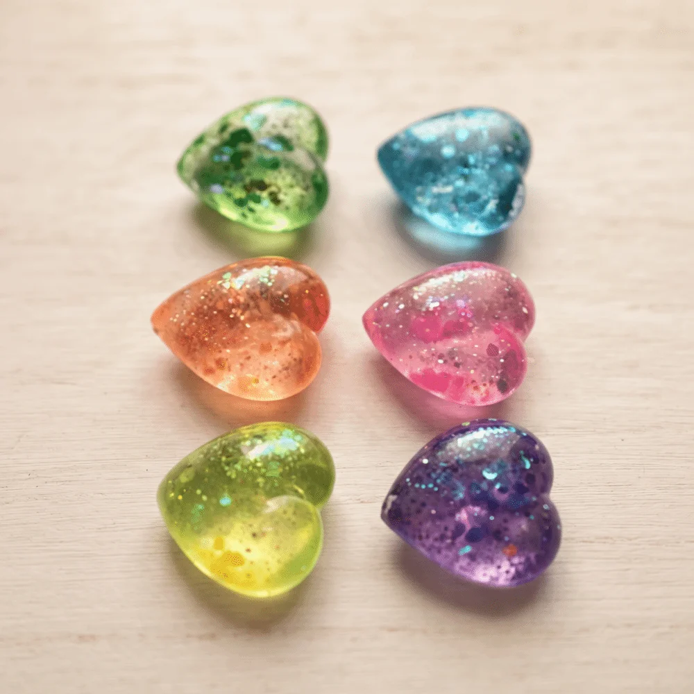 Fashion Changing Color Heart Squeeze Sequins Love Kneading Kneading Aurora Glitter Slow Rising Fidget Science Education