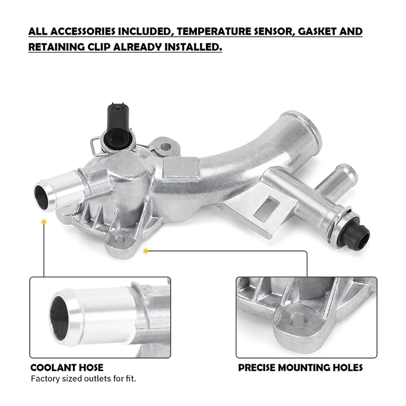 2X 25193922 Thermostat Housing Water Pump Outlet Fits For Chevrolet Cruze Sonic Trax Buick Encore 1.4T 55565334 1338030