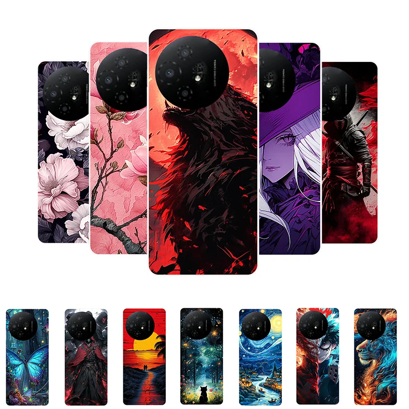 For TCL 50 XL Nxtpaper 5G Case Flowers Wolf Soft Silicone Phone Cover for TCL 50 XL 50XL 5G Coque TCL50XL Shockproof Fundas