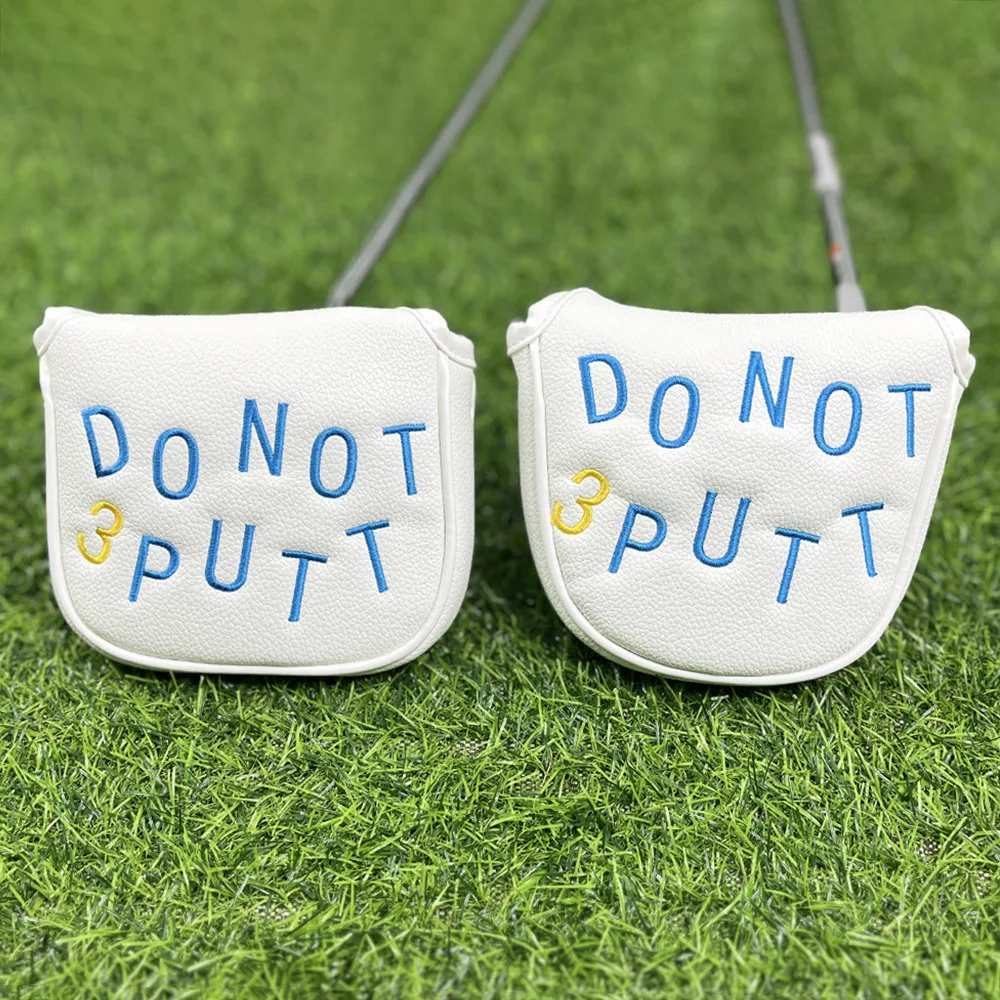 

Чехол на голову клюшки для гольфа, минималистичный вышитый однотактный полукруглый чехол для клюшки, сильная магнитная застежка, водонепроницаемая крышка из искусственной кожи