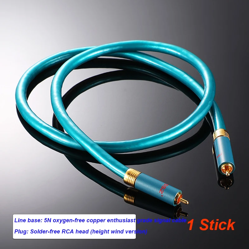 

High-Grade RCA Cable Connector 5N Oxygen-free Single Crystal Copper HIFI Audio Signal Cable Connection RCA Double Lotus Adapter