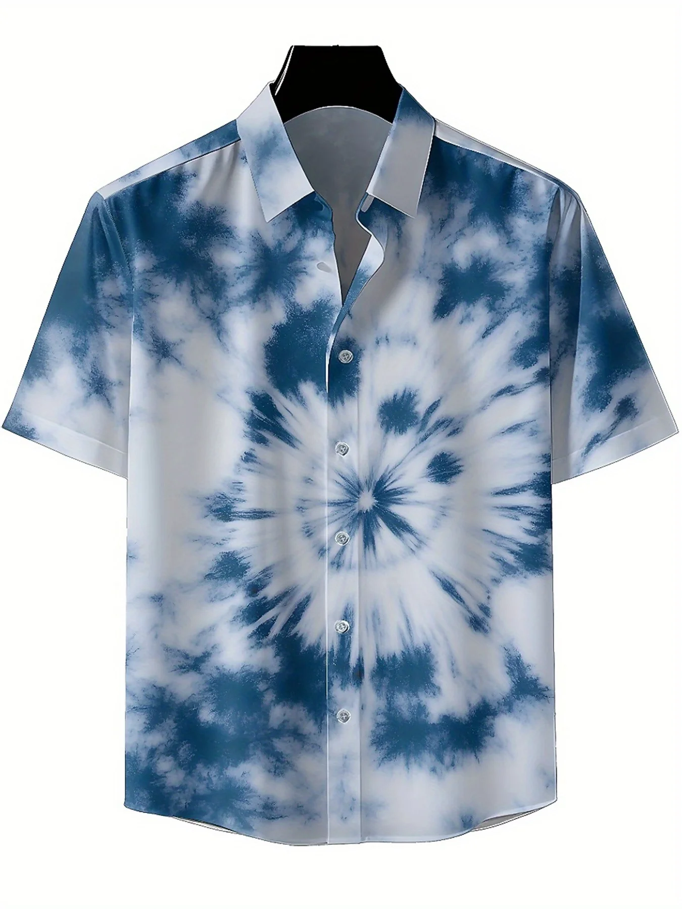 Men's Plus Size Hawaiian Shirts Dream Nebula Pattern, Unisex Aloha Shirts,New in Summer Tops Tee,streetwear