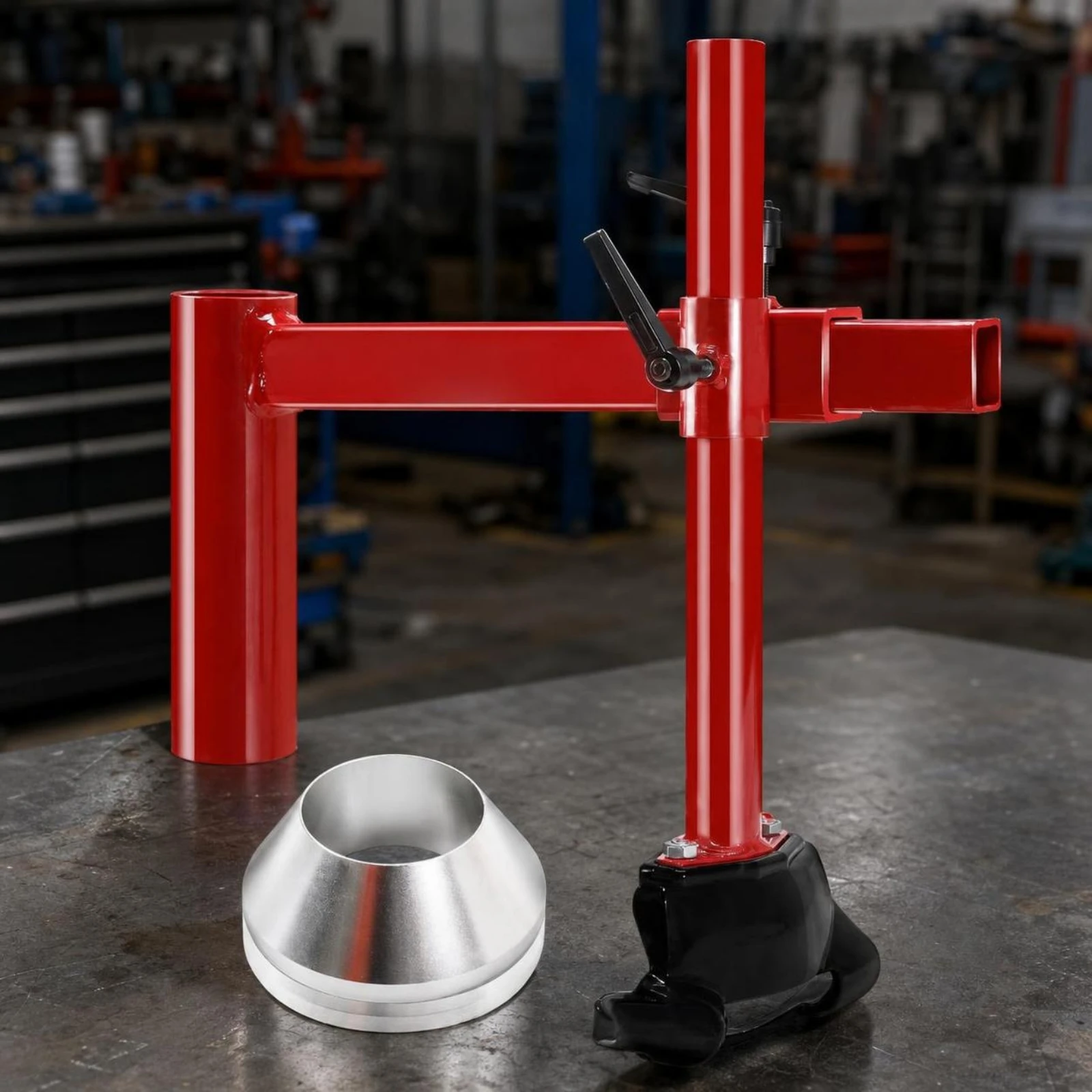 Manual Tire Changer Duck Head Adapter Kit Sturdy Manual Tire Changer with Silver Cone Duck Head Adapter Kit Compact for DIYers
