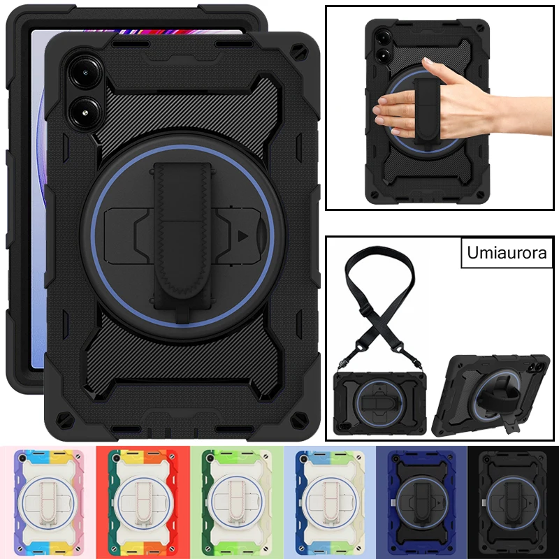 

For Xiaomi Redmi Pad SE 8.7 Pro 12.1 Mi Pad 5 6 11 inch 6S Pro 12.4 Pad7 11.2 Armor Tablet Case Stand Shockproof PC Rugged Funda