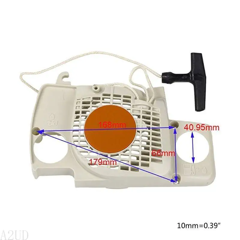 A2UD Chainsaw Recoil Starter يناسب المنشار MS170 MS180 جزء المحرك بداية