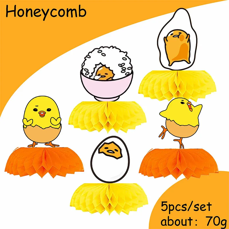 Gudetama: An Eggcellent  Disposable Party Tableware Decorate Baby Shower Children's Day Supply for Boy and Girl Party Supplies