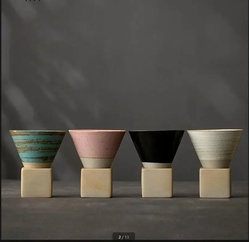 

Ceramic Espresso Cup Pointed Bottom Coffee Cup and Base Water Glasses Milk Tea Cups Flower Tea Cups Coffee Mug Tea Mug Milk Mugs