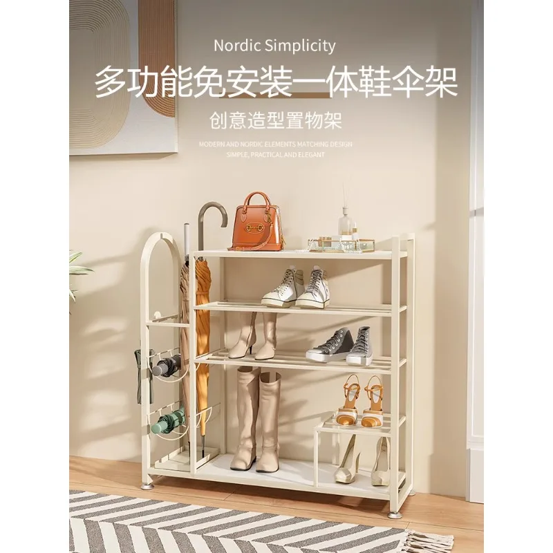 

living room Shoes organizer Shoe-shelf iron solid multilayer sandals storage house entrance Furniture storage rack