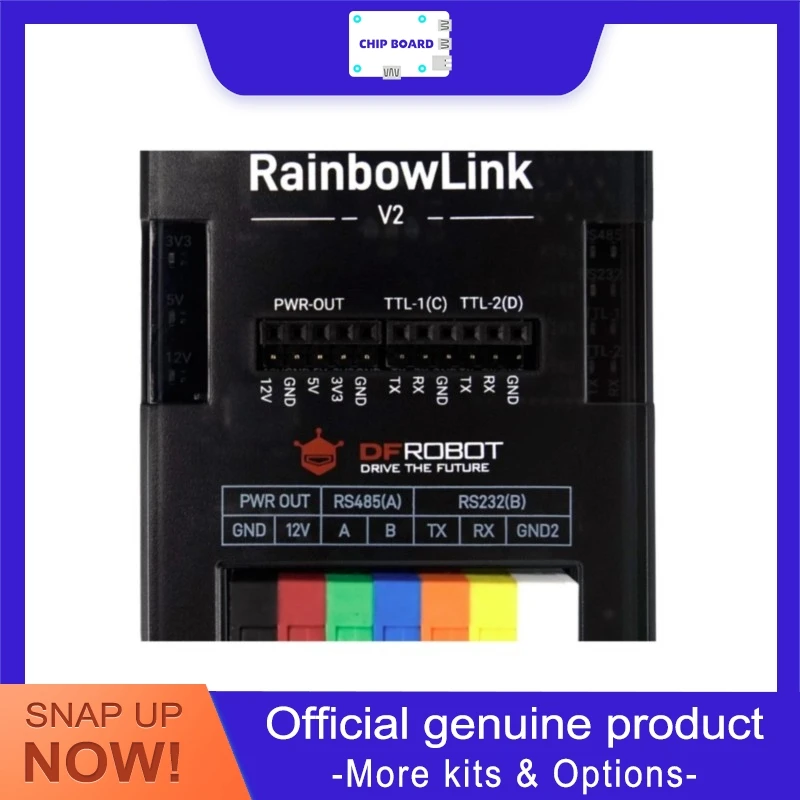 

DFRobot RainbowLink V2 USB Converter, 4CH Isolated RS485 RS232 Dual TTL Serial Adapter 12V