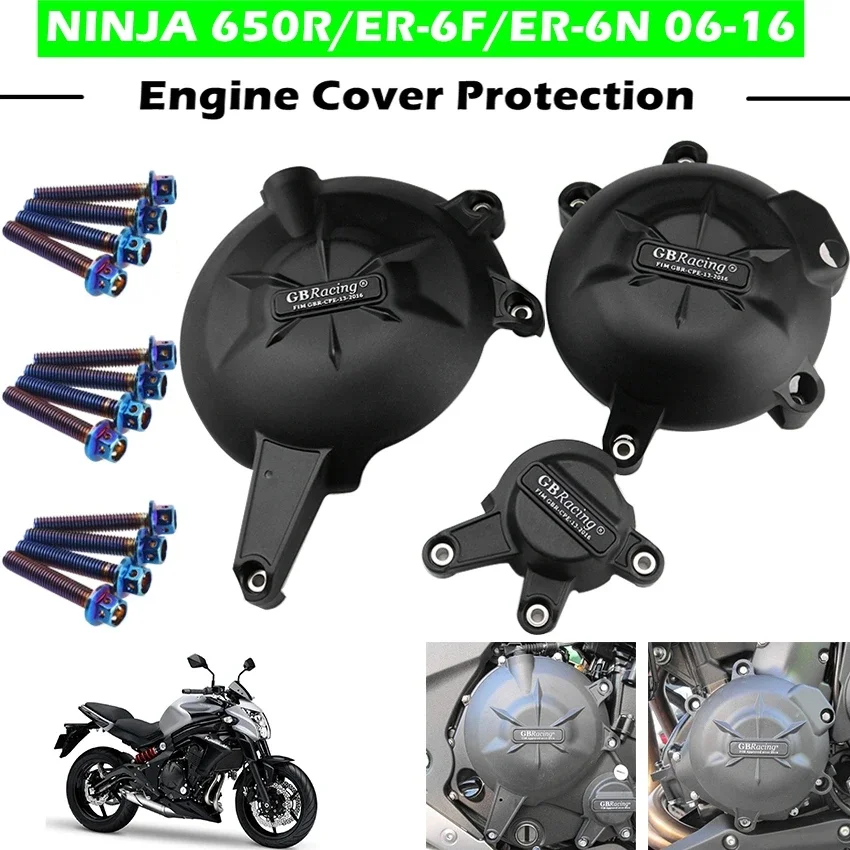 

Защитный чехол для крышки двигателя мотоцикла, чехол GB Racing для KAWASAKI ER6N ER6F 2006-2016 VERSYS 650, защитные чехлы для двигателя