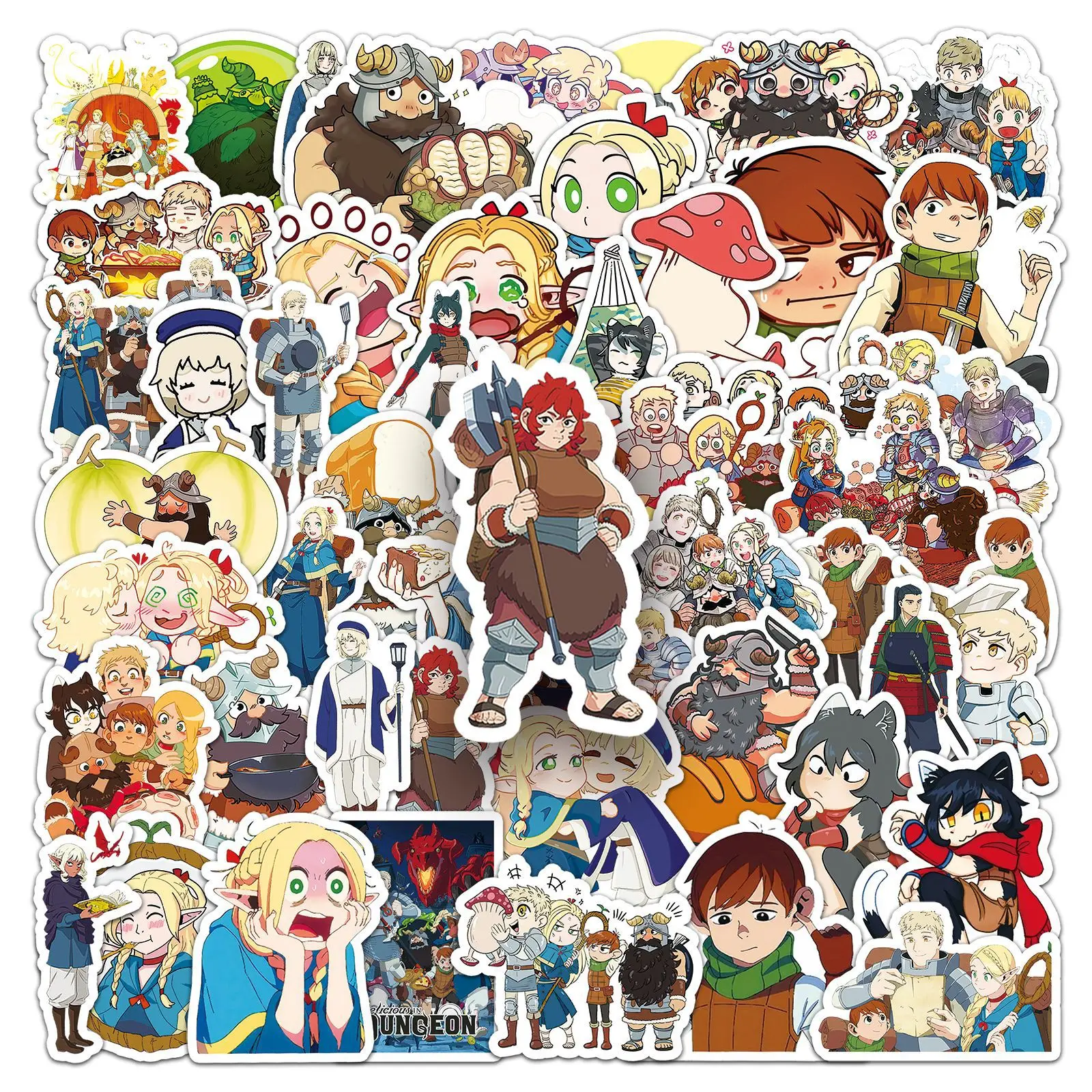 

10/50PCS Delicious in Dungeon Anime Stickers for Kid Waterproof Graffiti Skateboard Laptop Phone Guitar Case Cartoon Sticker Toy