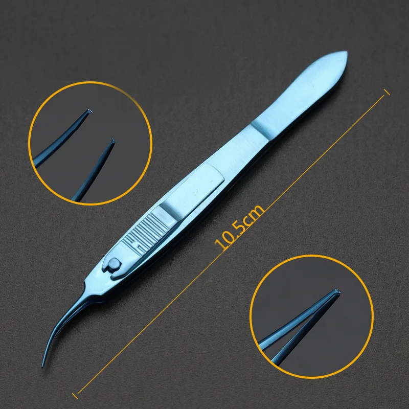 Strabismus Tweezers Micro Tweezers Strabismus Tweezers Beauty Tweezers Ophthalmology Microscope Tooth Lock Type Surgical Instrum