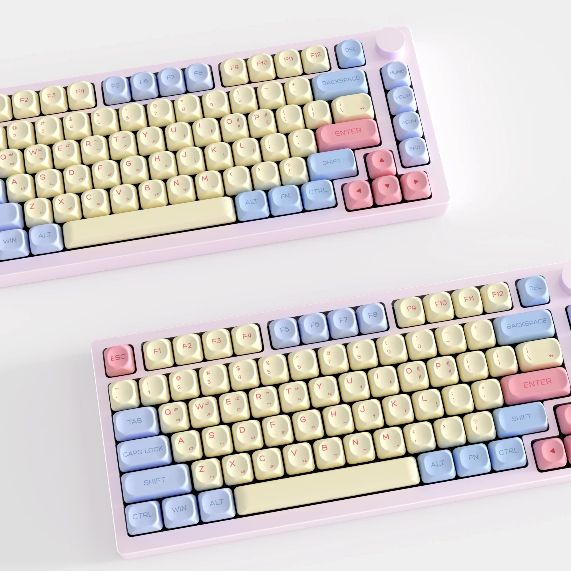 

KBDiy 138 Keys/Set KOA Profile Korean PBT Marshmallow Keycap for Mechanical Keyboard Cute Keycaps for RAINY75 AK74 gx87 crush80