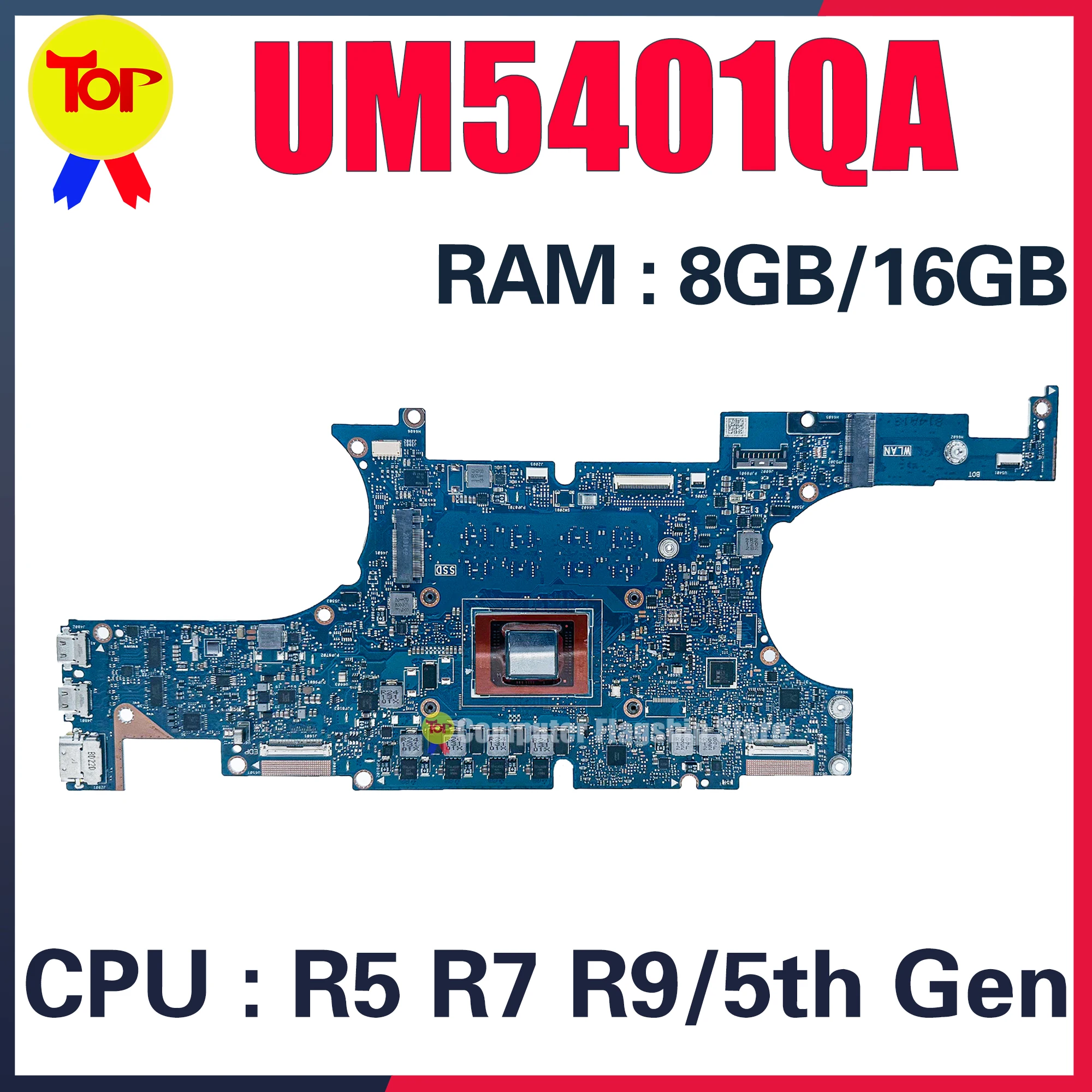 Scheda madre KEFU UM5401 per ASUS UM5401QA UN5401QA BM5401QA RM5401QA RN5401QA scheda madre del computer portatile R5-5600H R7-5800H R9-5900H